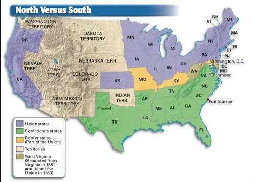 Civil War divide map 2